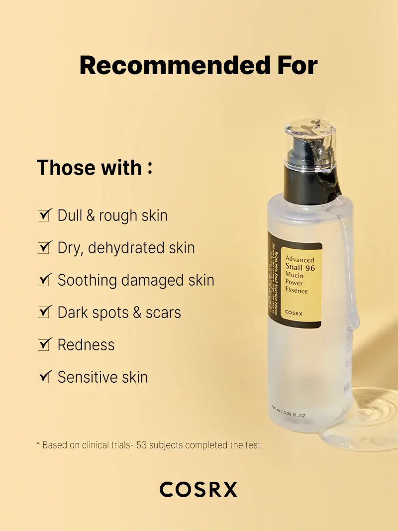 [COSRX Official] Advanced Snail 96 Mucin Power Essence - 100ml Korean Serum for Adults, Cruelty-Free & Animal-Free, Lightweight, Conditioning, No Greasy Residue, Brightening, Revitalizing, Softening Dry Skin