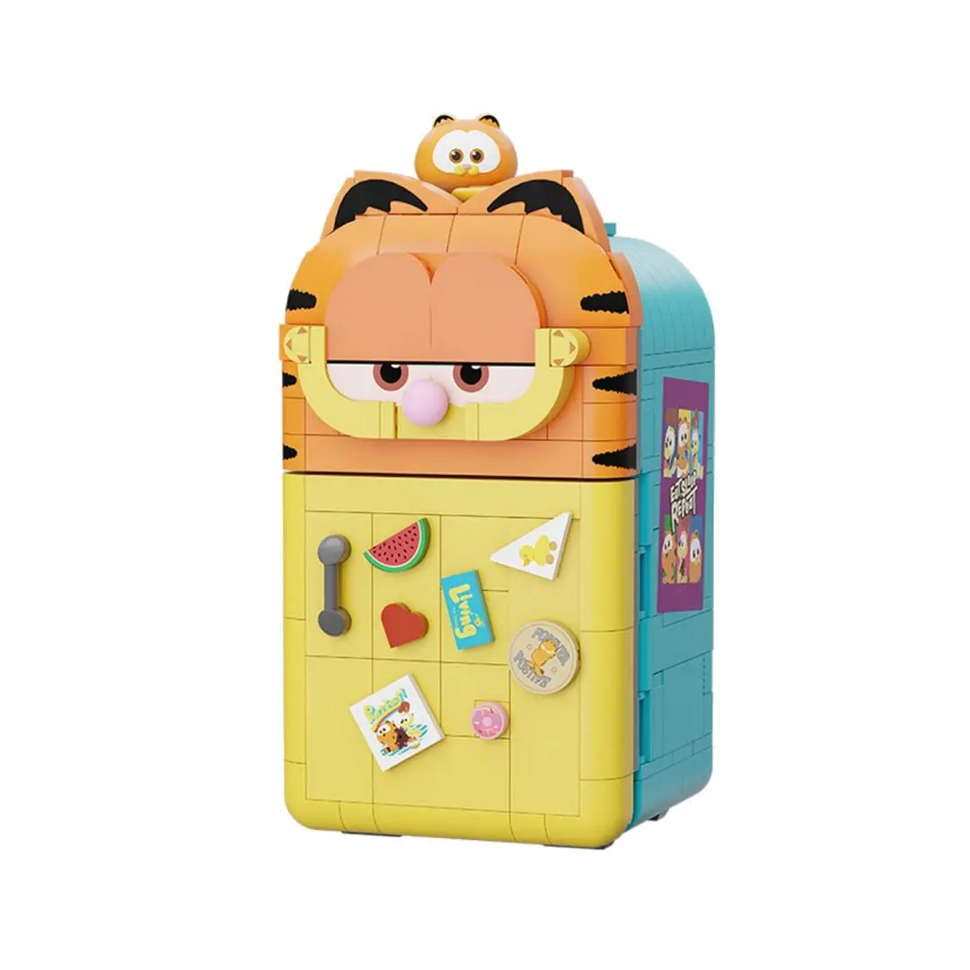 Pantasy Garfield Fantastic Machines Series Quirky Fridge Collectible Building Blocks - Perfect Play Set for Classic Novelty Toy Enthusiasts, Suitable for All Ages with Mischief-Infused Design