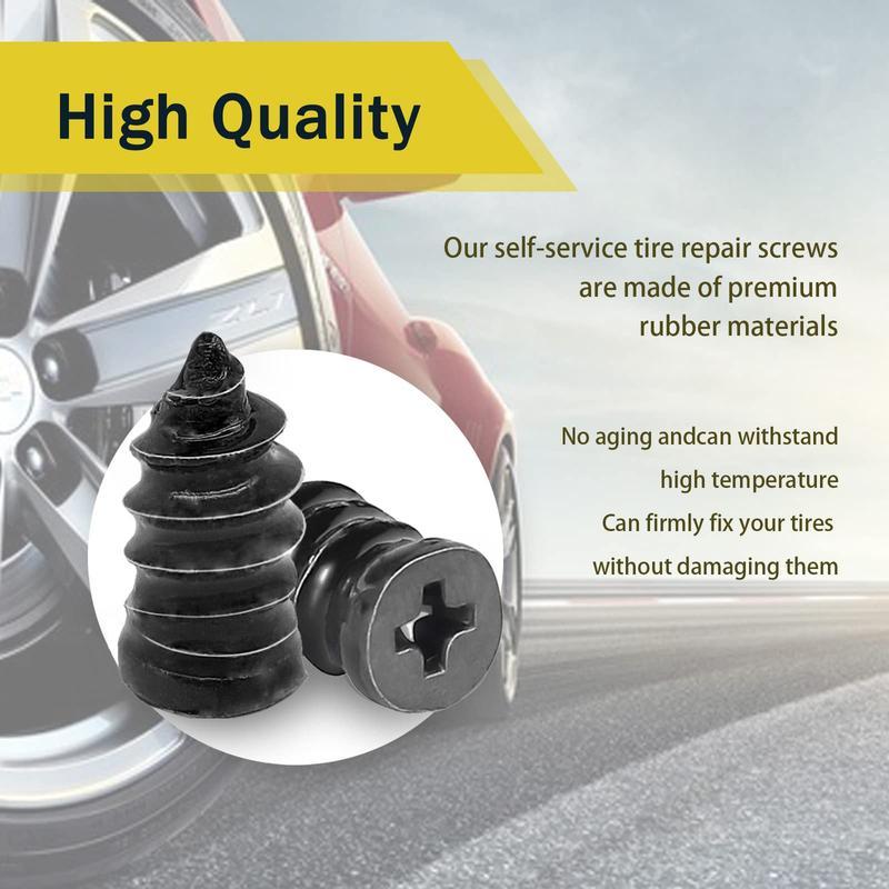 60 Pcs 2-Size Tire Repair Screws Plug Kit with 1 Screwdriver, Self-service Tire Repair Vacuum Rubber Nails for Car/Motorcycle/Truck/Tractor, Fast Puncture Repair Supplies 60 Pcs 2-Size Tire Repair Screws Plug Kit with 1 Screwdriver, Self-service Tire Repair Vacuum Rubber Nails for Car/Motorcycle/Truck/Tractor, Fast Puncture Repair Supplies