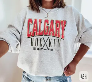 Vintage Calgary Hockey Sweatshirt | Retro Calgary T-Shirt or Hoodie for Fans | Canada Game Day Fan Gear
