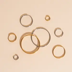 Titanium Circle Rounded Huggie Hoop Earrings - FeatherTUFF™