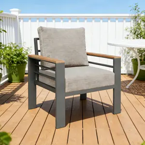 oneinmil Aoxun Aluminum Outdoor Sectional, All-Weather Patio Sofa, Patio Couch, Sectional Outdoor Furniture with Thick Washable Cushions