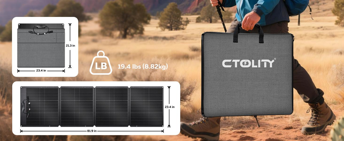 Black Friday Deal CTOLITY ETFE 200W Foldable Solar Panels SPC200 20.5V Portable Solar Charging Panel Complete Kit Outdoor Lifepo4 Power Station charger power bank Black Friday Deal CTOLITY ETFE 200W Foldable Solar Panels SPC200 20.5V Portable Solar Charging Panel Complete Kit Outdoor Lifepo4 Power Station charger power bank