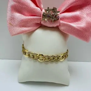 14K Gold plated bracelet 8” inch length