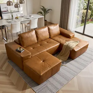 ALTRIGUS Boneless Cloud Sectional Couch with L/U-Shape Chaise With Removable Ottomans,Modern Modular Sofa with Deep Seat, Upholstered Couches for Living Room Bedroom,No Assembly Required