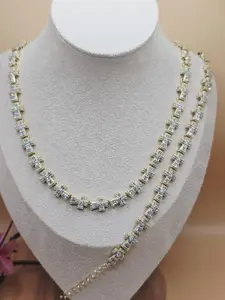 Necklace and bracelet Crystal Cross