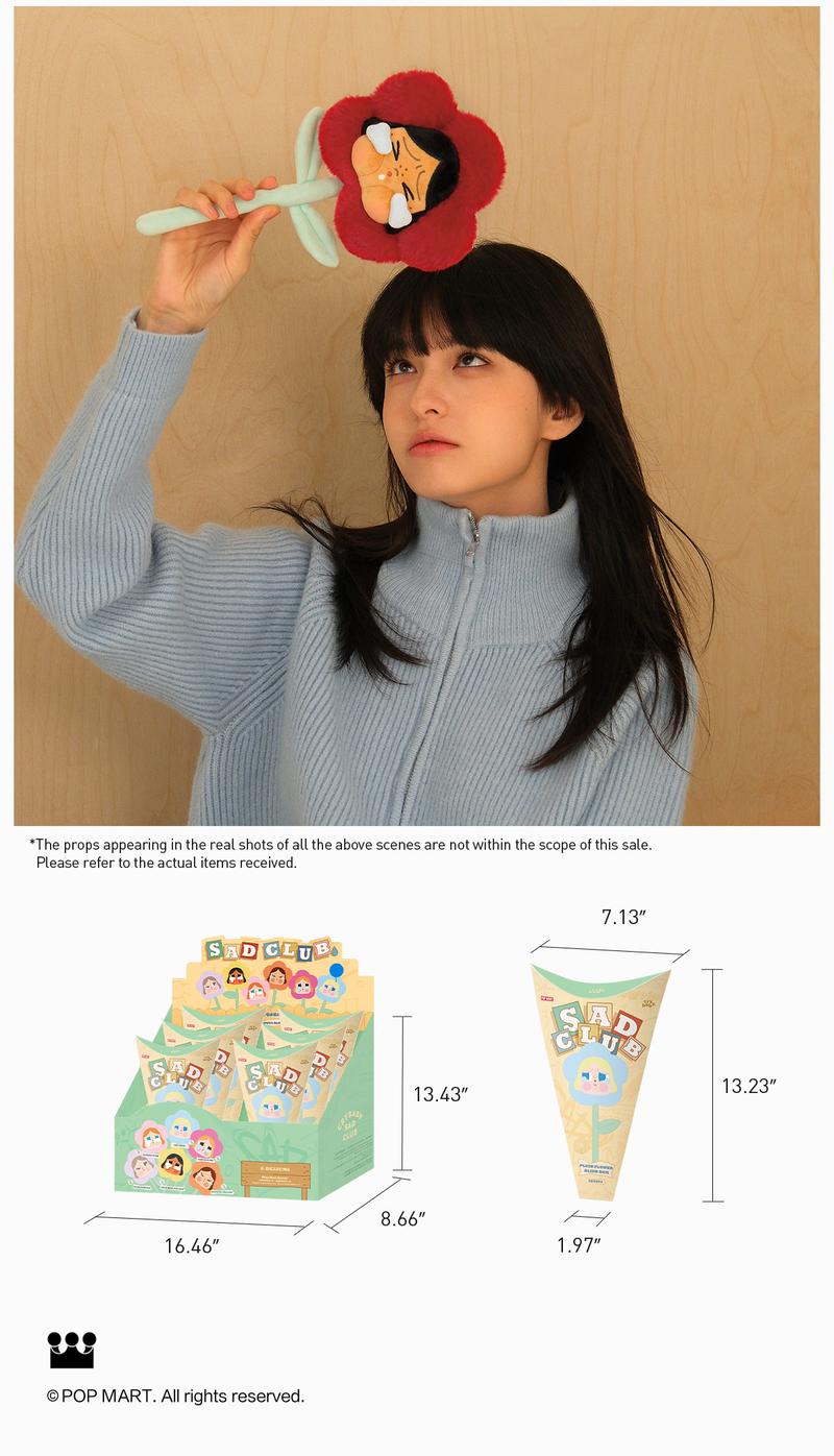 POP MART CRYBABY Sad Club Series Plush Flower Blind Box, Collectible Toys, Valentine’s Day Gifts