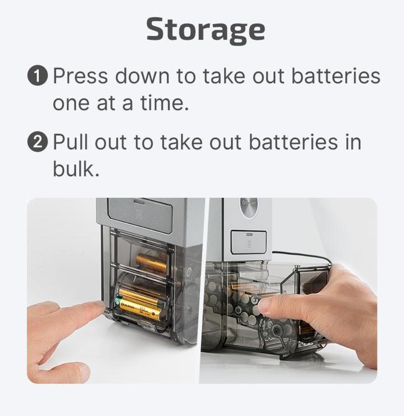 OLIGHT Ostation X Battery Charger for NiMH AAA Rechargeable Battery, Charging, Testing, Storage, 3-in-1 Automatic Design OLIGHT Ostation X Battery Charger for NiMH AAA Rechargeable Battery, Charging, Testing, Storage, 3-in-1 Automatic Design