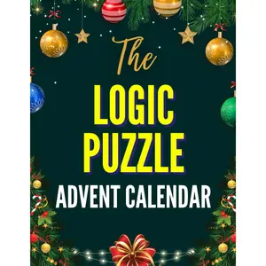The Logic Puzzle Advent Calendar: Puzzle Book for Adults with Christmas-Themed Logic Grid Puzzles from Medium to Near Impossible Paperback – November 1, 2023