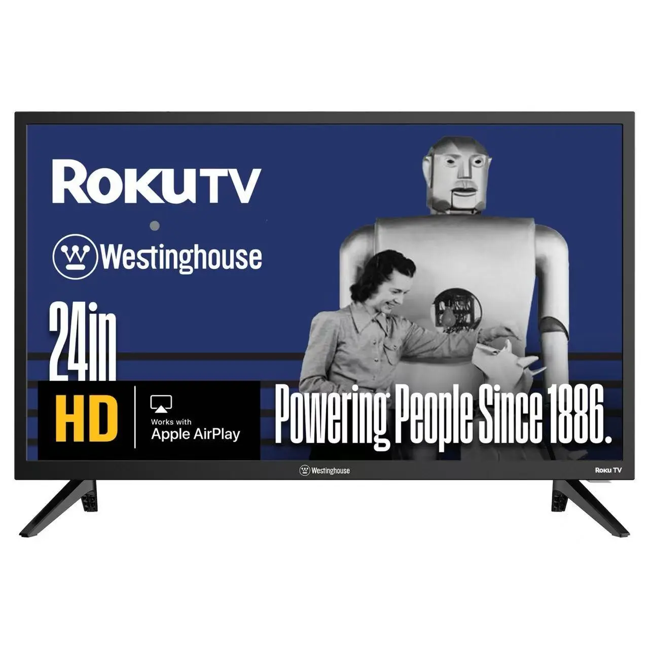 Westinghouse 24-Inch HD Smart Roku TV with Wi-Fi, Wireless Connectivity, Netflix Compatibility, Home Entertainment Display, Closed-Captioning Feature