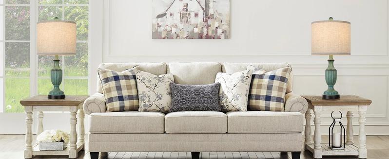 22" Farmhouse Table Lamps Set of 2, Rustic Vintage Table Lamps for Bedroom Nightstand, Antique Bedside Desk Lamps with Linen Shade