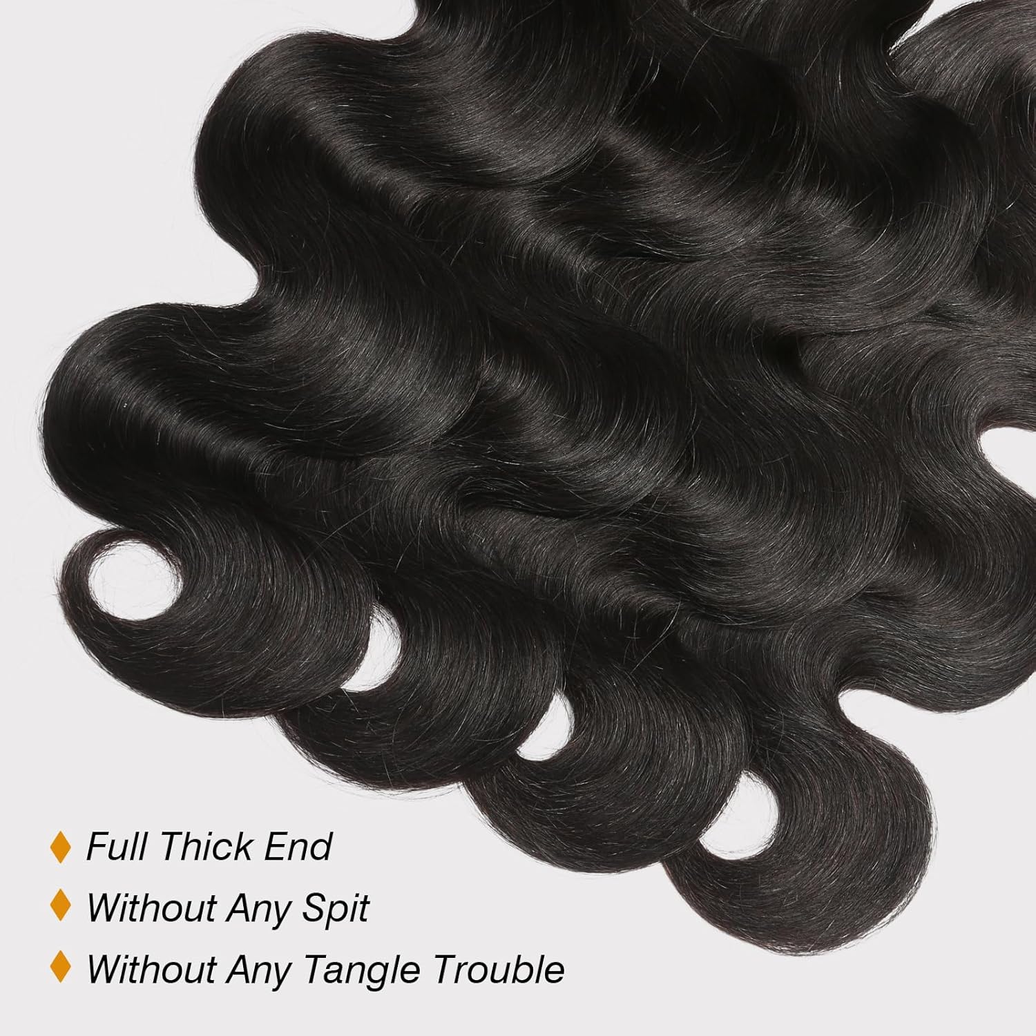 Body Wave Brazilian Virgin Hair Bundles 1 3 4 Pcs 100% Human Hair 12A Grade Remy Weave Natural Black 12-30 Inches Soft Combs Easily