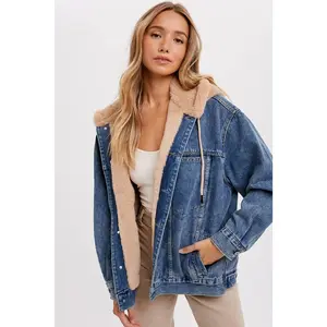 Shearling Fur Denim Jacket
