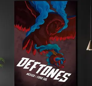 Deftones Mexico Concert Poster: Vintage Rock Art Print