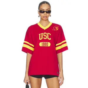 Hype and Vice University Of Southern California Knitted Jersey Tee in Red