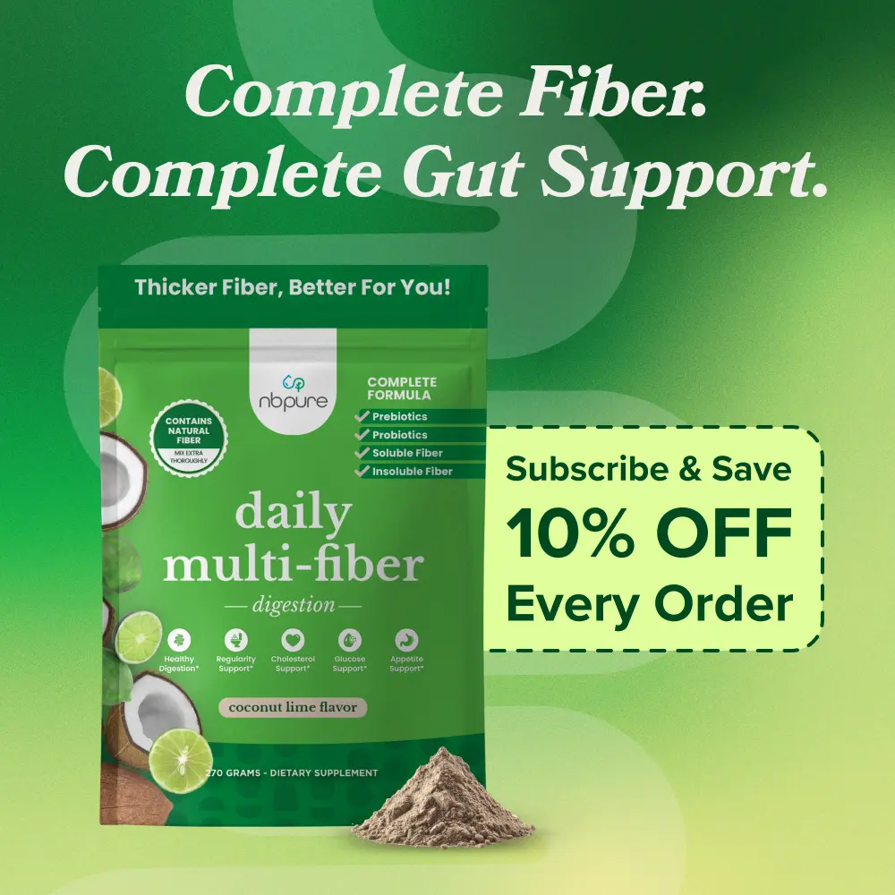NBPure Daily Multi-Fiber Bag - Complete Soluble & Insoluble Fiber with Pre & Probiotics