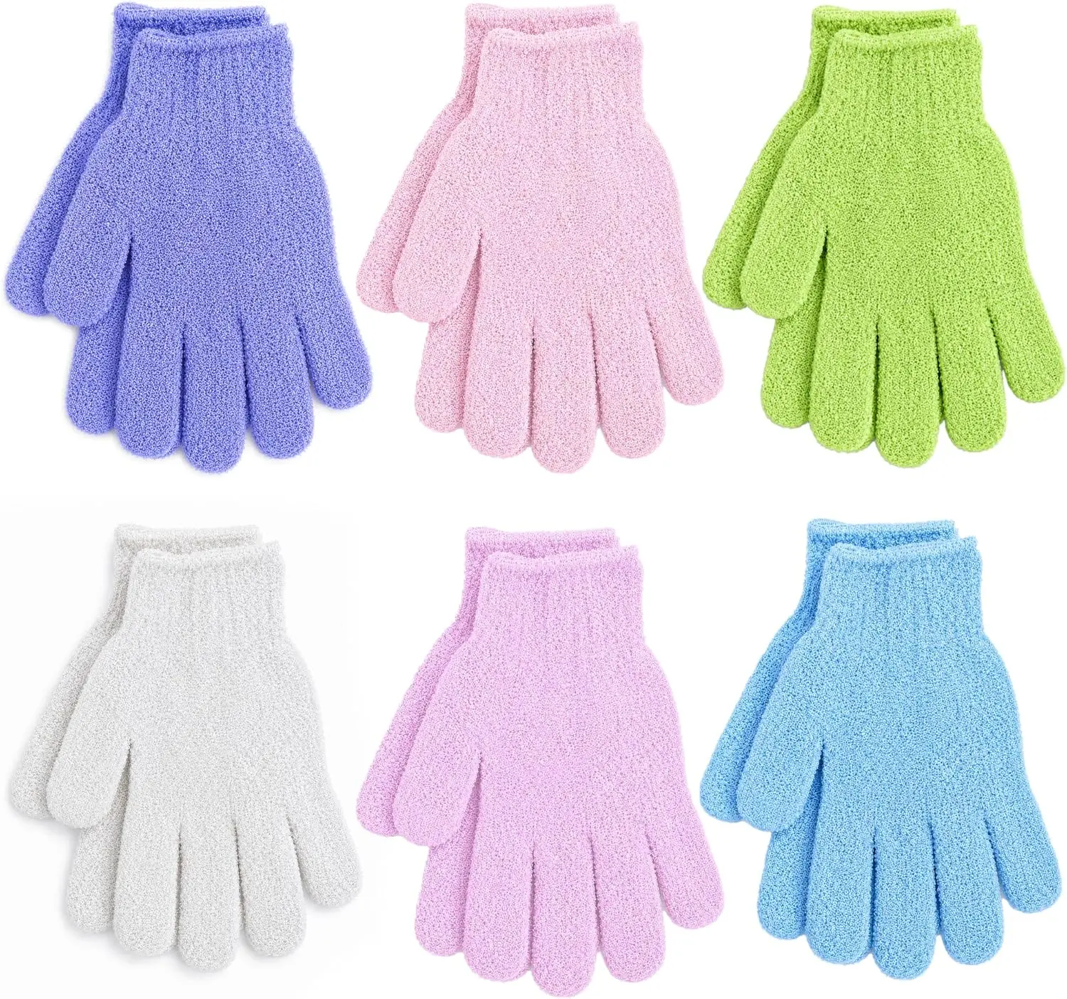 12 Pcs Exfoliating Gloves, Exfoliating Body Scrubber Exfoliator, Korean Exfoliating Mitt, Dead Skin Remover, Exfoliate Bath Shower Gloves, Moroccan Hand Body Scrub Mitt, Loofah Wash Cloth Washcloth | exfoliating