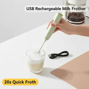 WitLoop Milk Frother Handheld Battery Operated Electric Foam Maker, Drink Mixer with Stainless Steel Whisk for Cappuccino, Bulletproof Coffee, Latte
