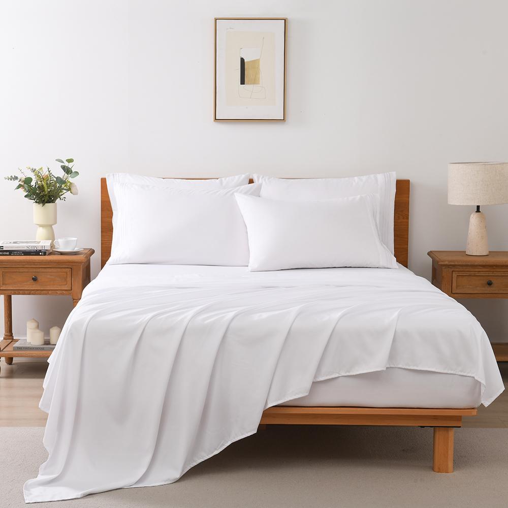 Hotel Grade 6-Piece Sheet Set | 18" Deep Pocket & 100GSM Fabric for Lasting Luxury Bedding Set| Anti-Fading & Wrinkle-Free Easy Care