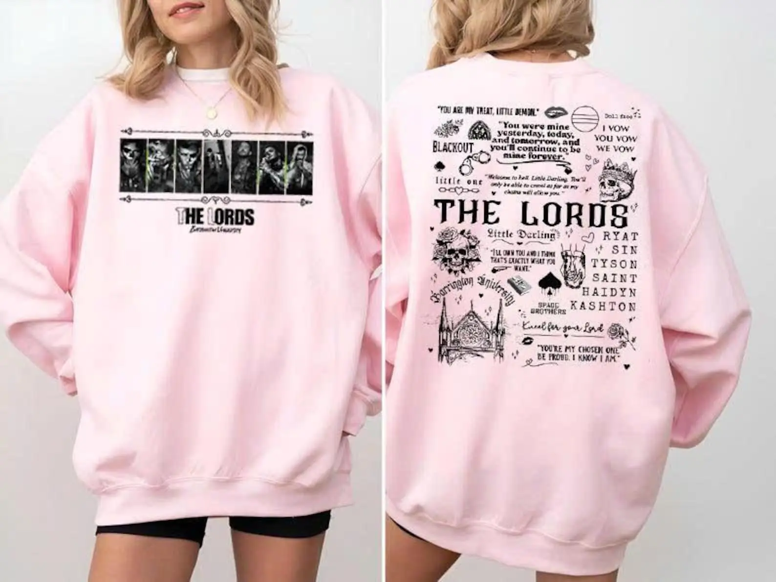 The LORDS Series Book 2 Sides T-Shirt - Sweatshirt - Hoodie, Barrington University T-Shirt, Chaotic Sweatshirt, LORDS Series Hoodie, Full Sizes