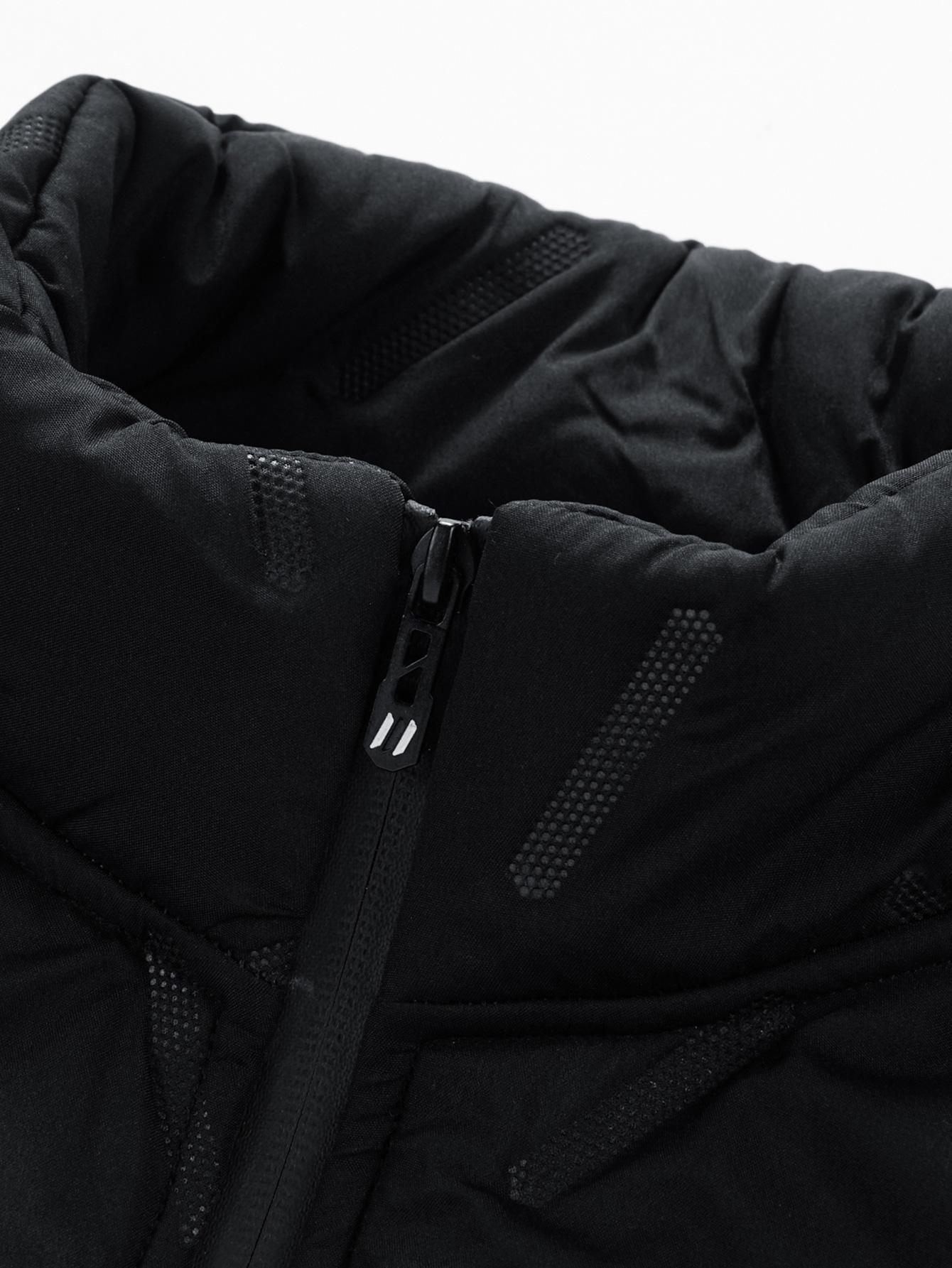 Casual style men's autumn and winter thermal vest, fleece lined with wool material, regular version, sleeveless zipper, regular version, polyester fiber material, men's winter thermal lined vest