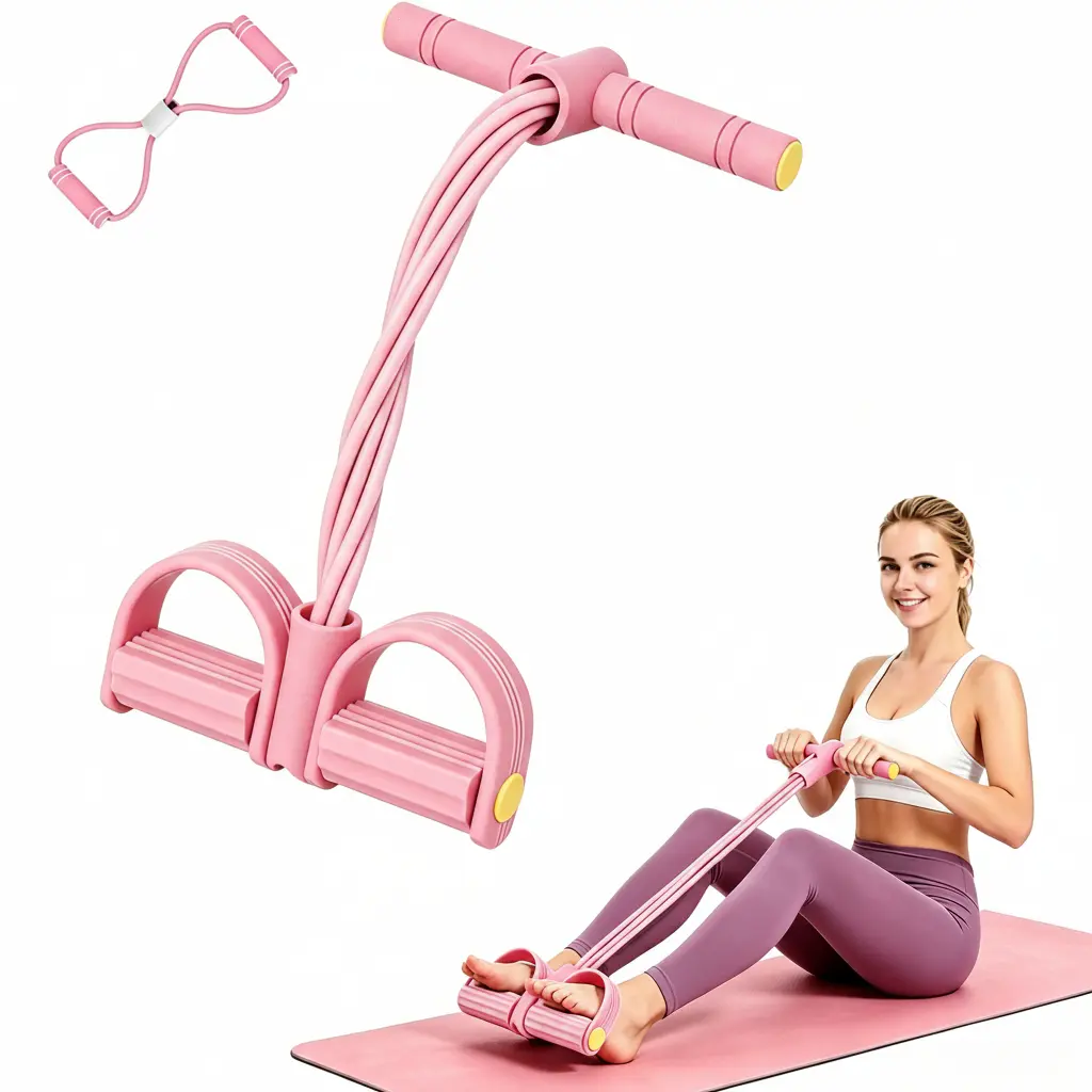 Multifunction Pedal Resistance Band, Elastic Pull Rope Fitness, Full-Body Workout at Home Gym, Exercise Sit-up, Yoga, Abdominal Training