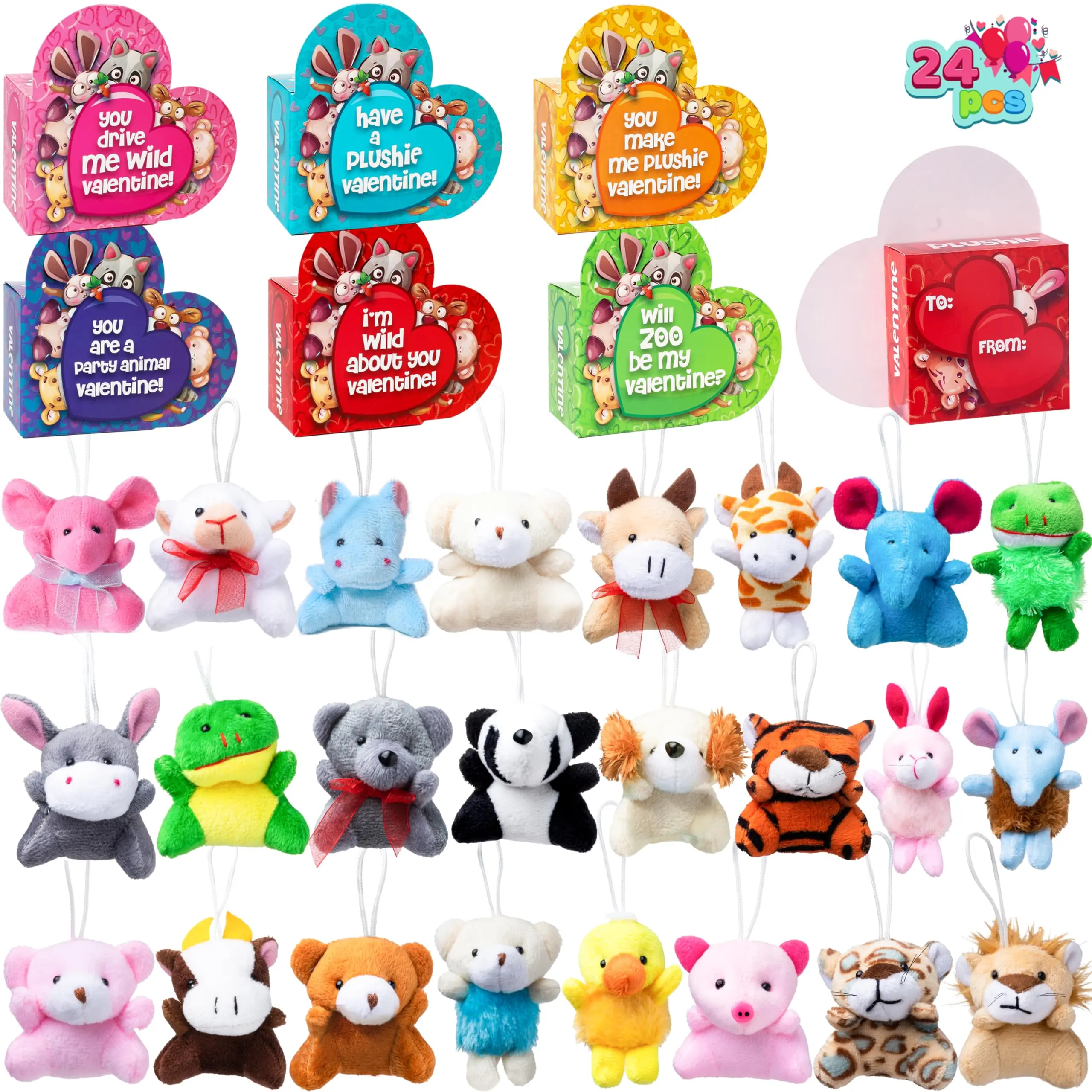 24pcs animal plush