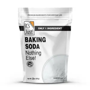 Baking Soda, 100% Pure Sodium Bicarbonate, Food Grade, Non-GMO, Made in USA, Cooking, Baking (1.25 Pound)