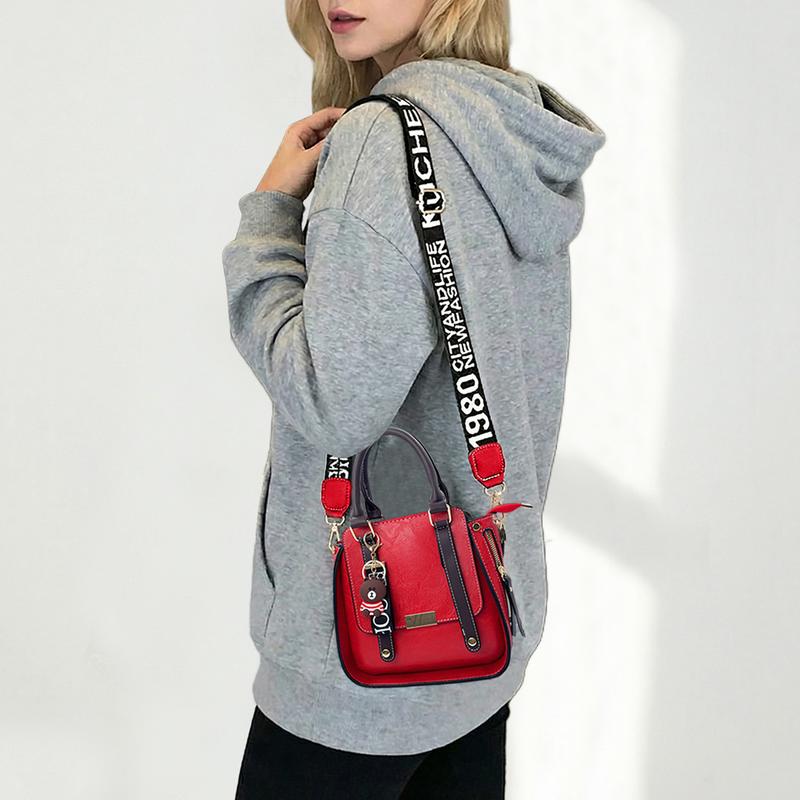 Classic Shoulder Bag for Women PU Leather Crossbody Bags with Top Handle and Zipper Closure for Daily Use and Party