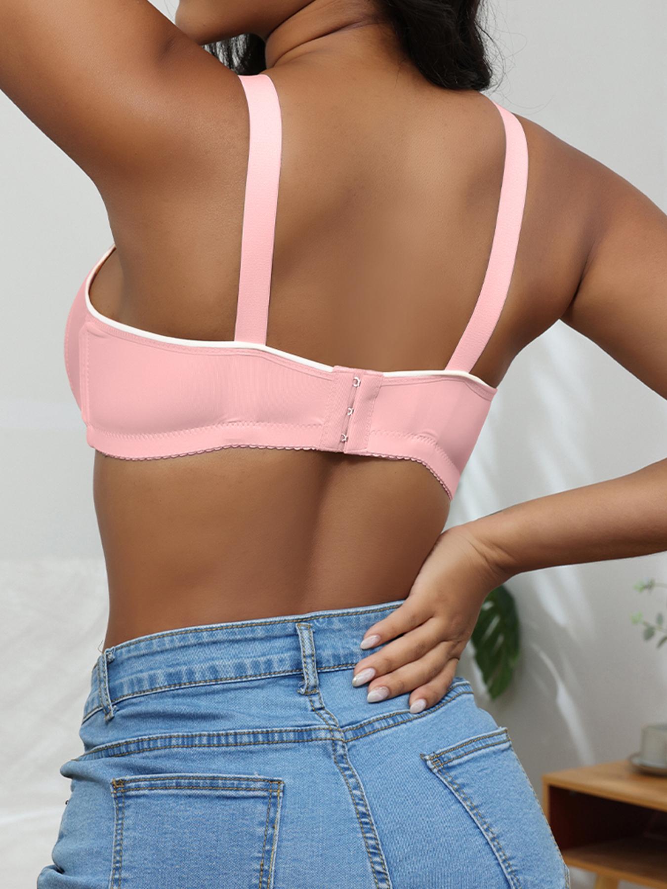 1/3/6PCS Women's Breathable Push Up Bra, Adjustable Strap Soft Comfortand Fit Adjustable Hook & Eye Lingerie Top for Daily Wear, Lingerie for All Seasons, Soft Fabric Bra