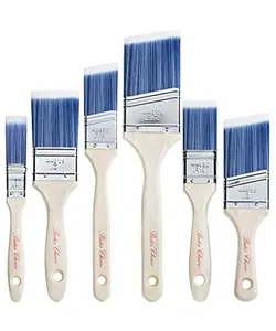 - Paint Brushes, 6 Pack, Treated Wood Handle, Paint Brushes for Walls, Stain, Furniture - Paint Brushes, 6 Pack, Treated Wood Handle, Paint Brushes for Walls, Stain, Furniture