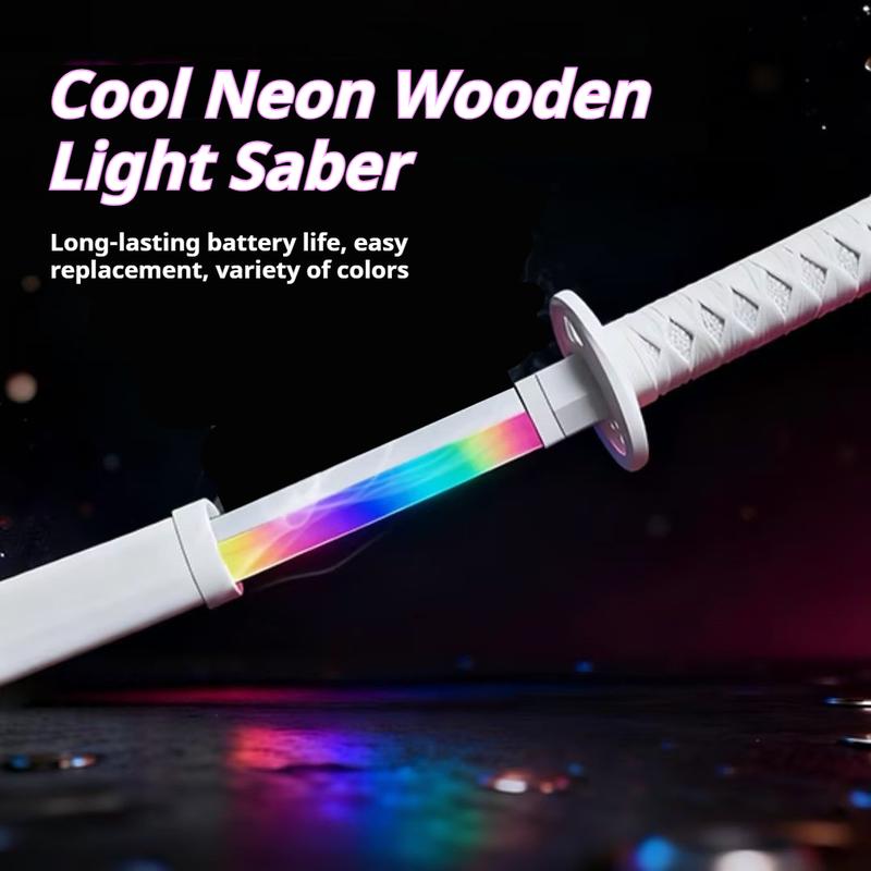 DKD SnagIt Shirayuki LED Light-Up Cosplay Toy Blade 40" Rechargeable Pre-Assembled Anime-Inspired Plastic Prop with Belt Display Stand & Fun Spinner