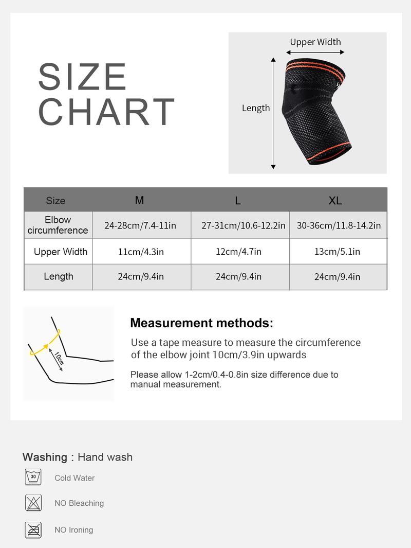 Unisex Elbow Support Arm Sleeves Knitted Elastic with Gel Pads Ergonomic Design Air Holes Breathable for Women & Men