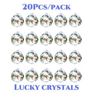 10/20pc crystal chandelier. Crystal ball chandelier, sunlight-catching prism pendant accessories, rainbow glass chandelier shade, suitable for bedroom and living room DIY decoration, holiday decoration.