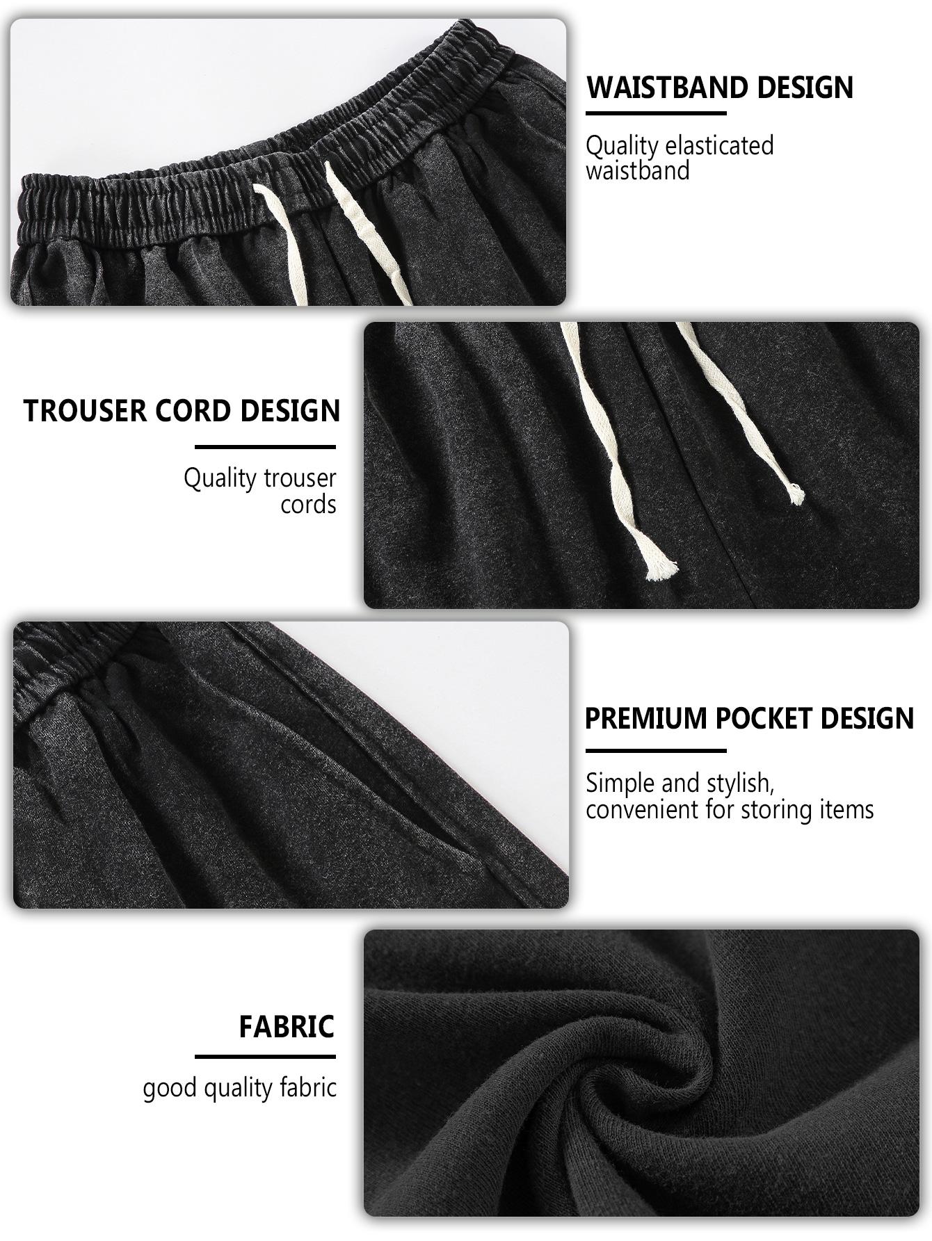 CCCMAI Men's Simple Sports Shorts, made from lightweight quick-dry fabric, suitable for summer running and fitness wear. Loose and breathable knee-length design, comfortable and casual, effortlessly versatile