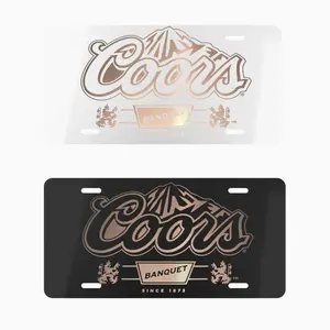 Collection Coors Banquet Black And White License Plate Car Auto Truck Vehicle Tag, Decoration, Gifts For Him