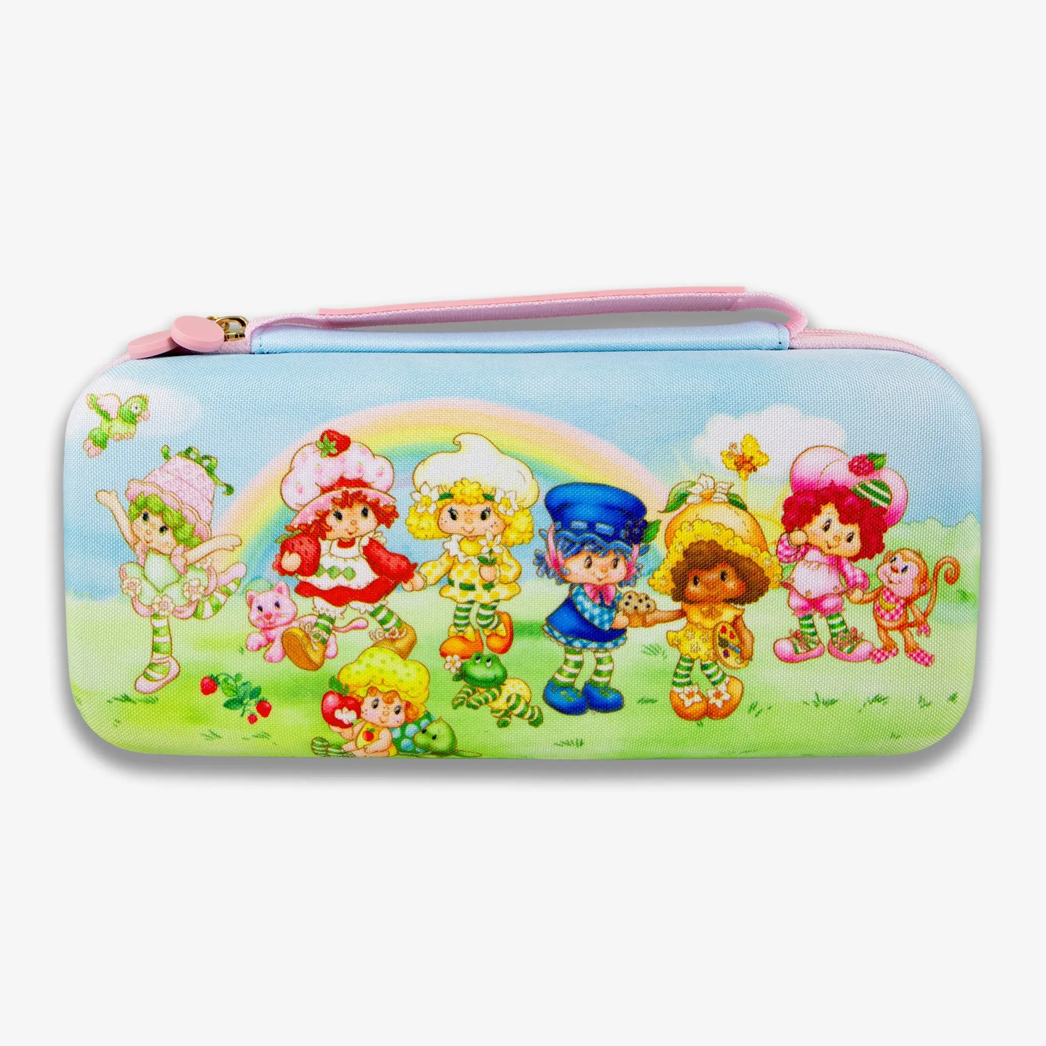 Nintendo Switch Game Accessories Case - Strawberry Shortcake Berry Besties Rainbow, Silicone Durable Protection Shell with Screen Protector and Handle