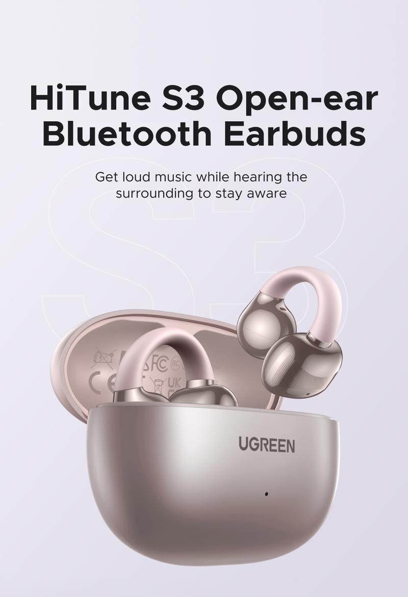 UGREEN Wireless Earbuds Bluetooth 5.4 Headphones Sport with Earhooks,48H Playtime,Fast Charging Case,Noise Cancelling Mic for Running Gym Workout ,earclip design，TikTokShopBlackFriday ,TikTokShopHolidayHaul
