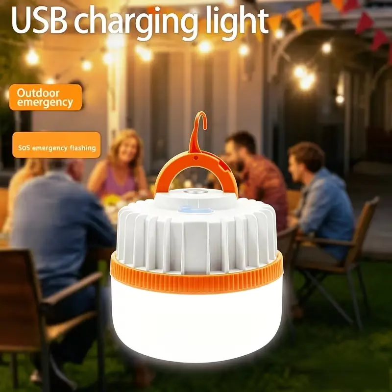 Rechargeable LED Camping Light, Dimmable Foldable Portable Modern‑Style Lantern, High‑Quality ABS Material LED Lamp for Outdoor Camping Hiking, Home Decor & Holiday Decoration, Perfect for Valentine's Day, Thanksgiving, Indoor & Outdoor Events