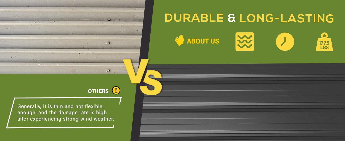 【3 Package shipping】YODOLLA 12' x 14' Outdoor Storage Shed - Large Metal Tool Shed for Backyard Organization & Clearance Sale - Modern Organizer