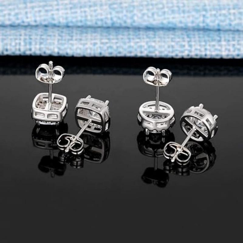 【Must be】2026 New Arrivals & Fresh Design  S925 Silver Premium Moissanite Stud Earrings -0.3ct/0.5ct/1ct/2ct Options | Elegant Timeless Ear Jewelry Gift for Men & Women | Genuine Certificate of Authenticity |Black Friday Gift | Gender-neutral
