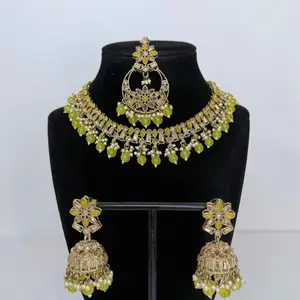 Polki Necklace/Choker Set  With Jhumka and Tikka