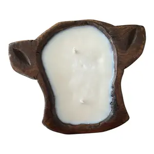 Mini Cow Head Dough Bowl Candle