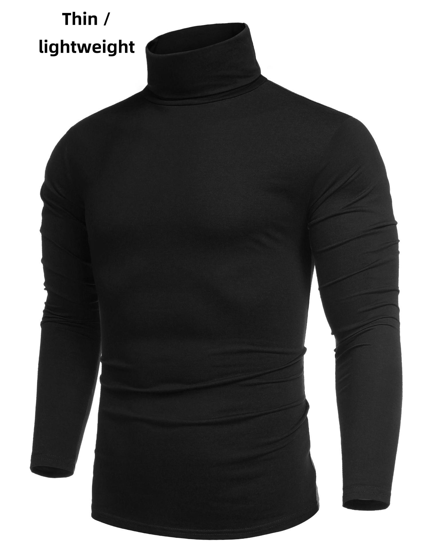 COOFANDY Fall Outfits Men's knitwear Men's Casual Slim Fit Turtleneck T Shirts Lightweight Basic Cotton Pullovers Classic Fashion Menswear Knit  Runs Large Sweater Sweater