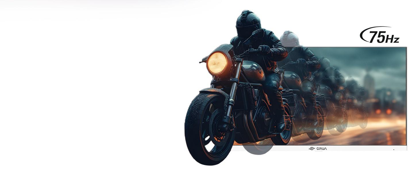 CRUA 22 Inch Computer Monitor,FHD 1080P/75Hz,120 sRGB,Low Blue Light,Wall Mountable,VGA & HDMI-White CRUA 22 Inch Computer Monitor,FHD 1080P/75Hz,120 sRGB,Low Blue Light,Wall Mountable,VGA & HDMI-White