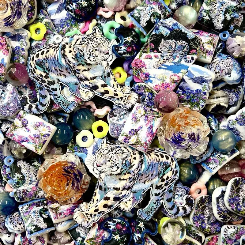 [Annie’s Bead A]Premium Acrylic & Resin Bead Mix - DIY Beading Accessories for Phone Chains, Keychains, Jewelry Making Supplies, Acrylic Bead Mix