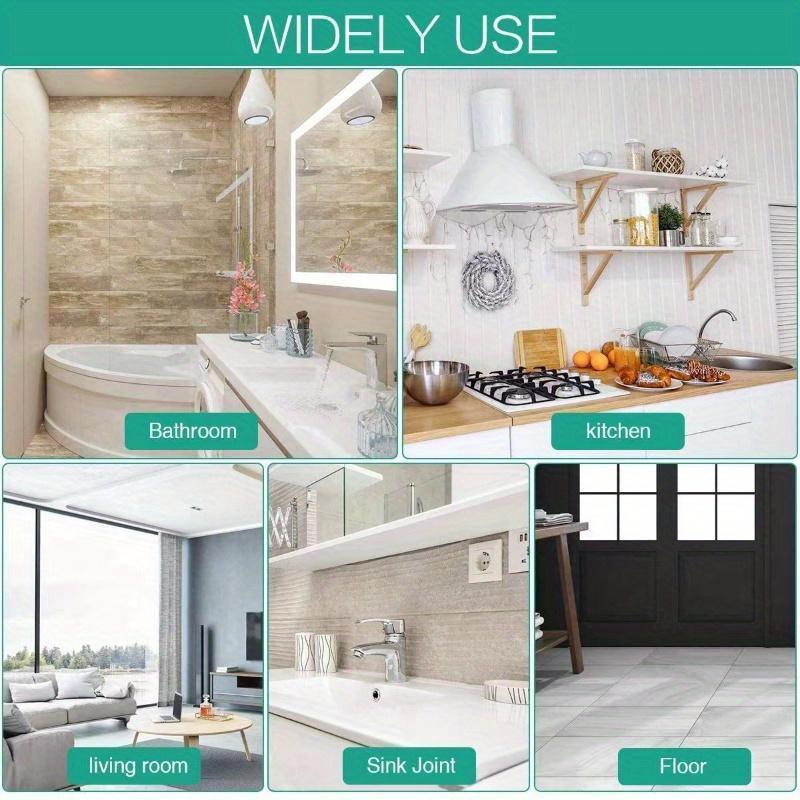 Silicone Caulking Tool Set, Caulking Scraper & Remover Kit with Replacement Pads, Durable Plastic Caulking Tool for Caulking, Cleaning & Caulking