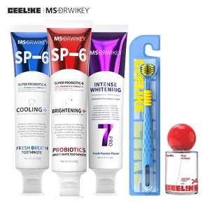 CEELIKE｜MSDRWIKEY Oral Care Set 5-Piece Set｜3-Pack Toothpaste Combo+1 Probiotic Oral Spray+3-Sided Toothbrush，360° All-Around Cleaning & Gentle Care