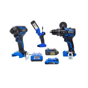 Kobalt XTR 24-volt 3-Tool Brushless Power Tool Combo Kit with Hard Case 2Batteries and Charger