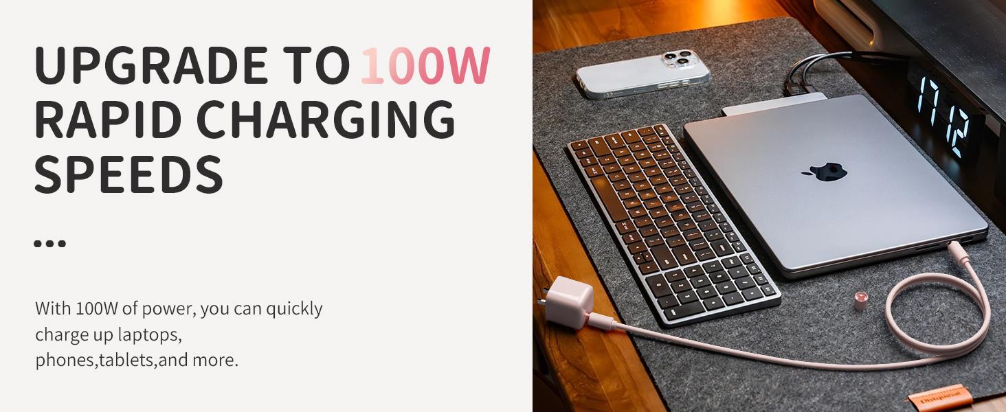 Data cable Universal Type-C Compatibility, Fast Charging & Data Sync Magnetic Adsorption, Anti-Loose & Port Scratch Protection Built-in Dust Cap, Dust/Water Resistant, Anti-Oxidation Flexible & Anti-Break Aesthetic